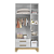 Guarda Roupa Roupeiro Q Encanto Slim 4340 Branco - Qmovi - Imagem 3