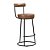 Banqueta Miami Base Metal Courissimo Amarula Salaone - Imagem 1