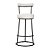 Kit 2 Banqueta Miami Base Metal Courissimo Branco Salaone - Imagem 6