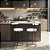 Kit 2 Banqueta Miami Base Metal Courissimo Branco Salaone - Imagem 2