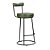 Kit 2 Banqueta Miami Base Metal Courissimo Verde Salaone - Imagem 6