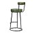 Kit 2 Banqueta Miami Base Metal Courissimo Verde Salaone - Imagem 5