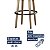 Kit 2 Banquetas Berlin Pés Palito Courissimo Amarula Salaone - Imagem 4