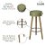 Kit 2 Banquetas Londres Pés Palito Courissimo Verde Salaone - Imagem 6