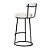 Kit 3 Banqueta Miami Base Metal Courissimo Branco Salaone - Imagem 5