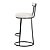 Kit 3 Banqueta Miami Base Metal Courissimo Branco Salaone - Imagem 4