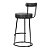 Kit 3 Banqueta Miami Base Metal Courissimo Preto Salaone - Imagem 6