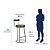 Kit 3 Banqueta Miami Base Metal Courissimo Verde Salaone - Imagem 8