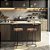 Kit 4 Banqueta Miami Base Metal Courissimo Amarula Salaone - Imagem 2