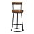 Kit 4 Banqueta Miami Base Metal Courissimo Amarula Salaone - Imagem 4