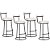 Kit 4 Banqueta Miami Base Metal Courissimo Branco Salaone - Imagem 1