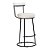 Kit 4 Banqueta Miami Base Metal Courissimo Branco Salaone - Imagem 6