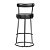 Kit 4 Banqueta Miami Base Metal Courissimo Preto Salaone - Imagem 7