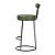 Kit 4 Banqueta Miami Base Metal Courissimo Verde Salaone - Imagem 6