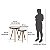 Kit Mesa Bistrô Malaga Pés Palito Courissimo Off White Preto - Imagem 4