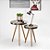 Kit Mesa Bistrô Malaga Pés Palito Courissimo Off White Preto - Imagem 2