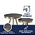 Kit Mesa Bistrô Malaga Pés Palito Courissimo Preto Champanhe - Imagem 3