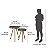 Kit Mesa Bistrô Malaga Pés Palito Courissimo Preto Cobre - Imagem 4