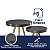 Kit Mesa Bistrô Malaga Pés Palito Courissimo Preto Salaone - Imagem 4