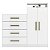Cômoda 4 Gavetas 2 Portas Áurea Branco - Demóbile - Imagem 6