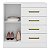 Cômoda 4 Gavetas Organizadora Montevideu Branco Flex - Imagem 4