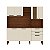 Cozinha Compacta Mega C/ Tampo Nogueira / Off White - Imagem 1