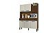 Cozinha Compacta Modena 2478 Nogueira / Off White Ripado - Imagem 1