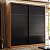 Guarda Roupa 2 Portas Belga Nogueira / Preto Prime Demartêz - Imagem 5