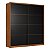 Guarda Roupa 2 Portas Belga Nogueira / Preto Prime Demartêz - Imagem 1