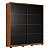 Guarda Roupa 2 Portas Belga Nogueira / Preto Prime Demartêz - Imagem 1