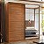 Guarda Roupa 2 Portas Belga Nogueira / Preto Prime Demartêz - Imagem 6