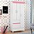 Guarda Roupa 3 Portas Wind Branco / Rosa Flex Demóbile - Imagem 2