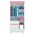 Guarda Roupa 3 Portas Wind Branco / Rosa Flex Demóbile - Imagem 4