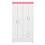 Guarda Roupa 4 Portas Astro Branco / Rosa Flex Demóbile - Imagem 4