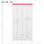 Guarda Roupa 4 Portas Astro Branco / Rosa Flex Demóbile - Imagem 7