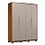 Guarda Roupa 4 Portas Attore Nogueira / Nude Prime Demartêz - Imagem 1