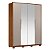 Guarda Roupa 4 Portas Attore Nogueira / Nude Prime Demartêz - Imagem 1