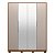 Guarda Roupa 4 Portas Attore Nogueira / Nude Prime Demartêz - Imagem 3