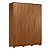 Guarda Roupa 4 Portas Attore Nogueira Touch Demartêz - Imagem 1