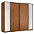 Guarda Roupa 4 Portas Laredo Nogueira / Nude Prime Demartêz - Imagem 2