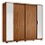 Guarda Roupa 4 Portas Laredo Nogueira / Nude Prime Demartêz - Imagem 2