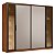 Guarda Roupa 4 Portas Laredo Nogueira / Nude Prime Demartêz - Imagem 1