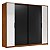Guarda Roupa 4 Portas Laredo Nogueira / Preto Prime Demartêz - Imagem 1