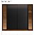 Guarda Roupa 4 Portas Laredo Nogueira / Preto Prime Demartêz - Imagem 8