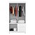 Guarda Roupa 4 Portas Lótus Branco / Rosa Flex Demóbile - Imagem 6