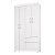 Guarda Roupa 4 Portas Lótus Branco / Rosa Flex Demóbile - Imagem 1