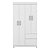 Guarda Roupa 4 Portas Lótus Branco / Rosa Flex Demóbile - Imagem 5