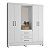Guarda Roupa 4 Portas Pérsia Branco / Rosa Flex Demóbile - Imagem 2