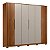 Guarda Roupa 6 Portas Atrice Nogueira / Nude Ripado Demartêz - Imagem 1