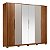 Guarda Roupa 6 Portas Atrice Nogueira / Nude Ripado Demartêz - Imagem 1